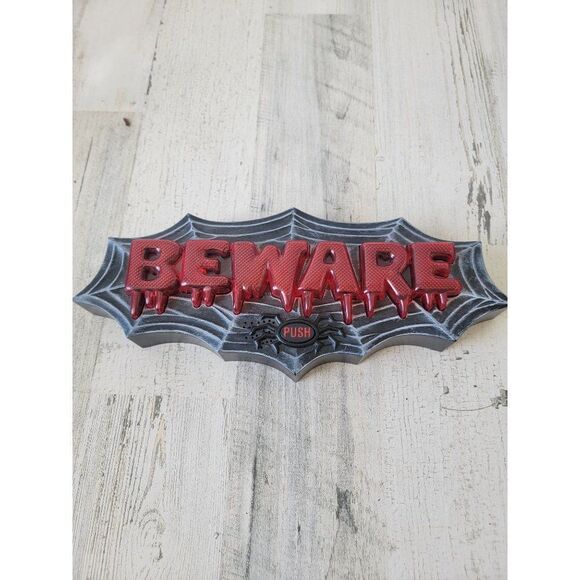 Take one 2008 beware animated light-up sign Halloween scary decor - Picture 2 of 7
